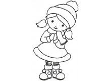 Stickserie - Schneegetobe Girl 1